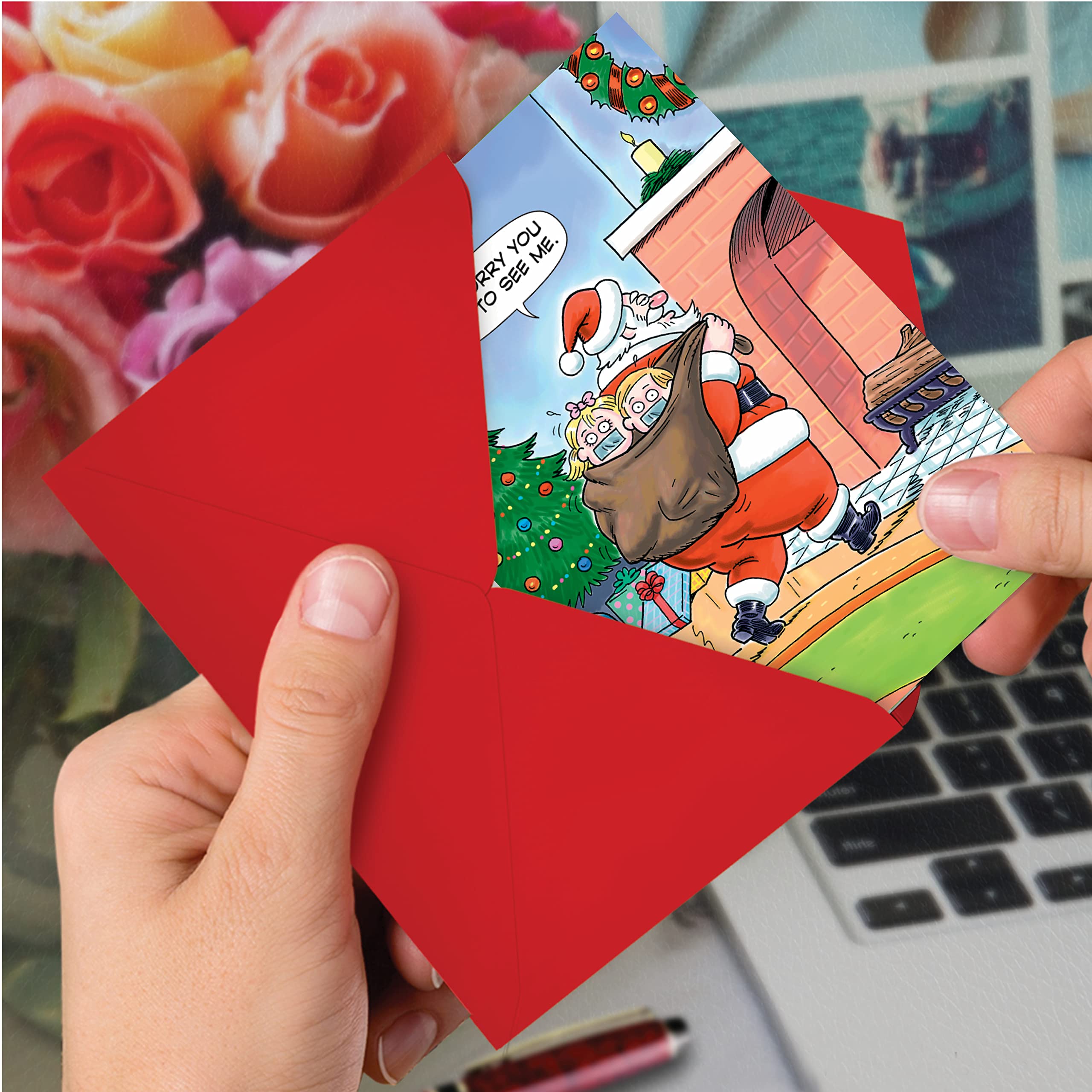 Amazon.com : NobleWorks - 12 Funny Cartoon Christmas Cards